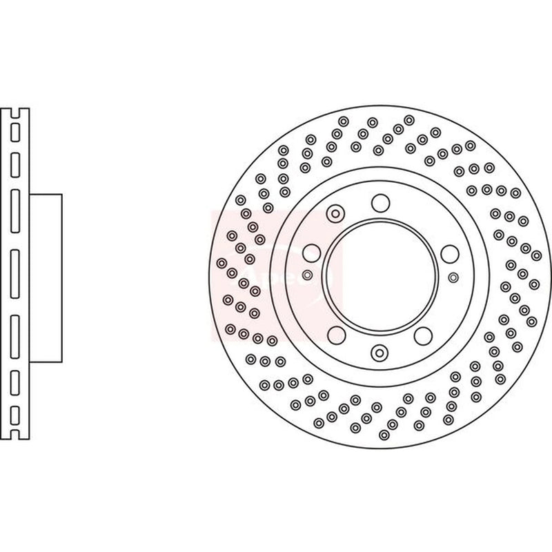 Apec 2 x Perforated/Vented Front Brake Discs DSK3109