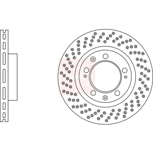 Apec 2 x Perforated/Vented Front Brake Discs DSK3109