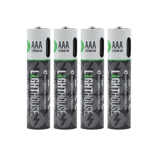 Lighthouse AAA USB-C Rechargeable Li-ion Battery Pack of 4 - L/HBATUSBAAA