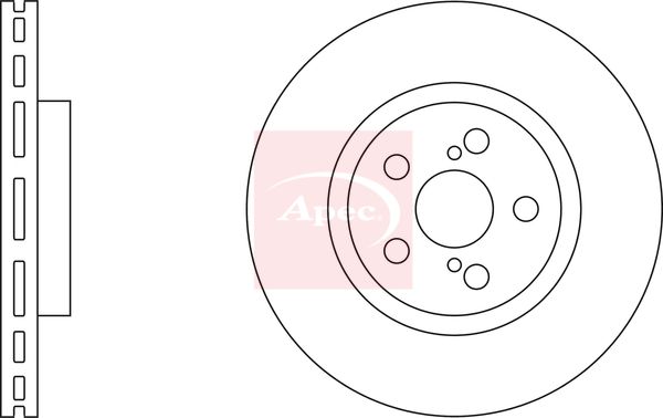 Apec 2 x Brake Disc Set Vented