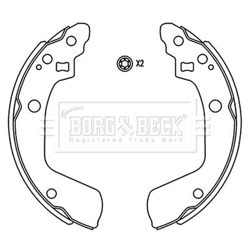 Borg & Beck Brake Shoe Set Axle Kit BBS6509