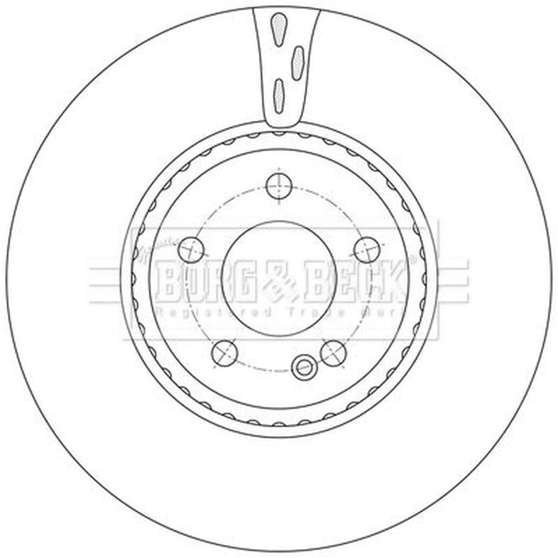 Borg & Beck 2 x Vented Front Brake Discs BBD7023S