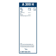 Bosch Aerotwin Wiper Blade 300mm — A300H OE T4A6078 98850D4300 98850G5000