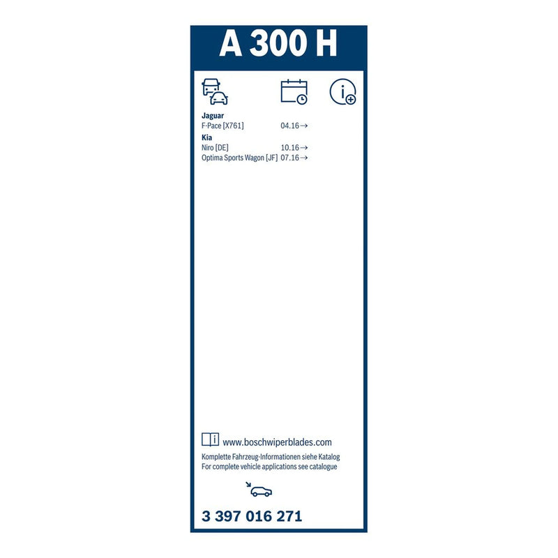 Bosch Aerotwin Wiper Blade 300mm — A300H OE T4A6078 98850D4300 98850G5000