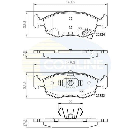 Comline 4 x Front Brake Pad Set CBP32104