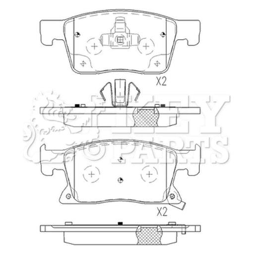 Genuine Key Parts Rear Brake Pads Kbp2568 Bosch  - Town Parts