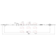 Apec Handbrake Cable Left Rear CAB1784
