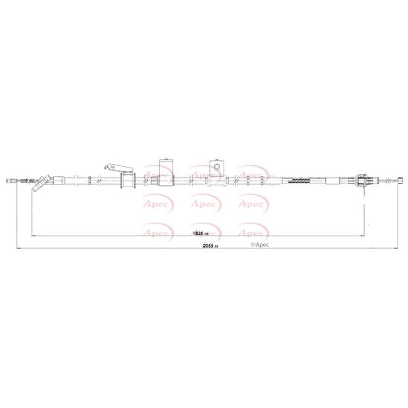 Apec Handbrake Cable Left Rear CAB1784