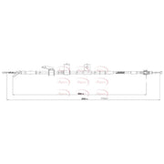 Apec Handbrake Cable Left Rear CAB1784