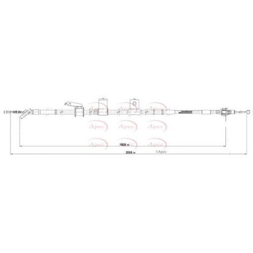 Apec Handbrake Cable Left Rear CAB1784