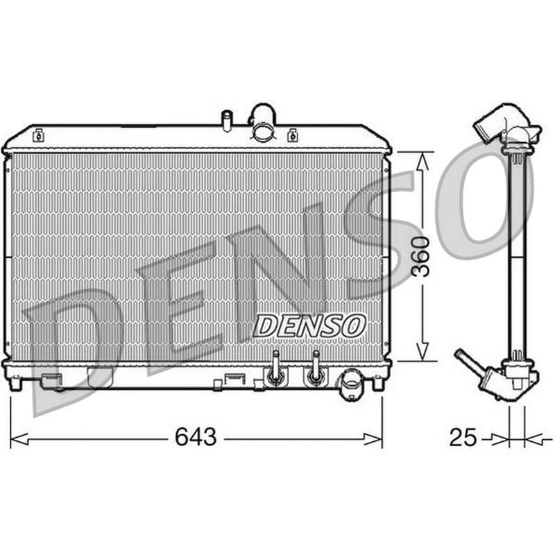 Denso Engine Radiator DRM44012