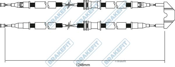 Apec Handbrake Cable Centre fits Opel Astra G 1998-2005 1.4 1.6 1.7 1.8 2.0
