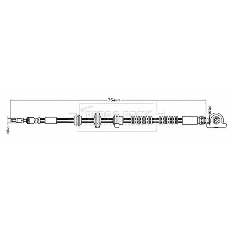 Borg & Beck Brake Hydraulic Hose Line Front Left BBH8895