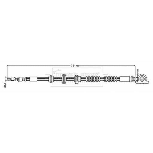Borg & Beck Brake Hydraulic Hose Line Front Left BBH8895