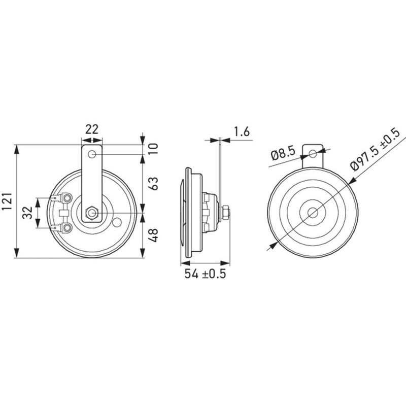 Hella Car Horn Signal Unit 3AM 012 588-341
