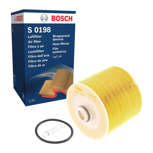 Genuine Bosch Car Air Filter S0198 Fits Audi A6 - 2.4 - 04-08 F026400198 Bosch  - Town Parts