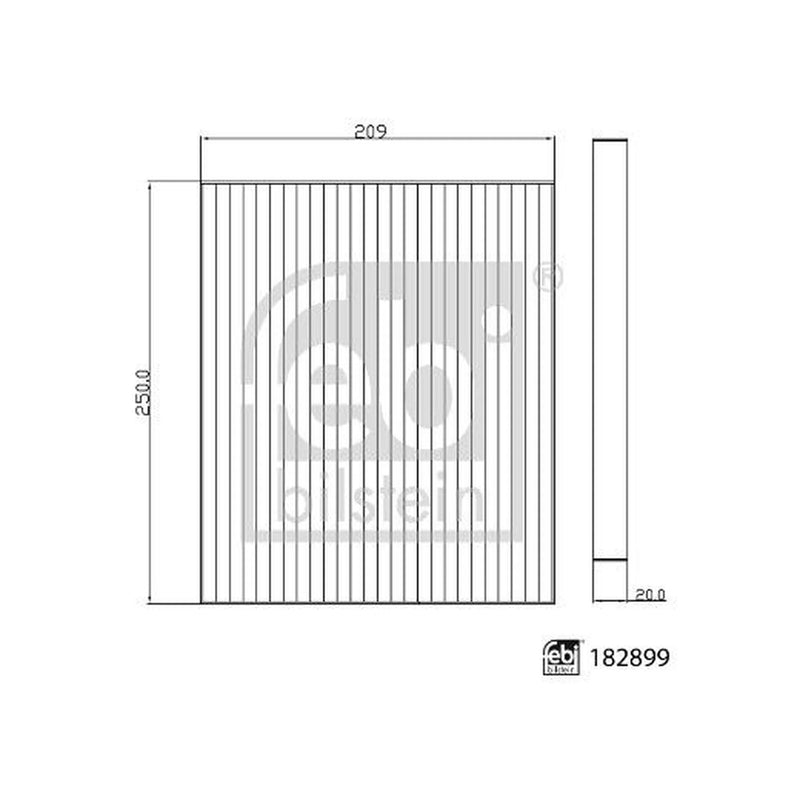 Febi Cabin Air Filter (Pollen Filter) 182899