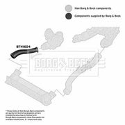 Borg & Beck Intercooler Turbo Charge Air Hose BTH1604