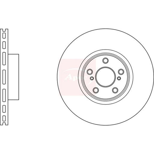 Apec 2 x Vented Front Brake Discs DSK3027