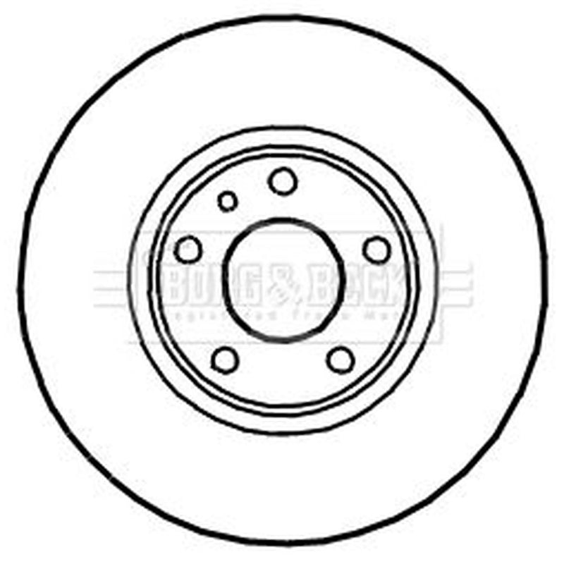 Borg & Beck 2 x Vented Front Brake Discs BBD4907