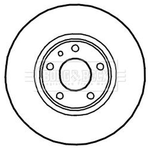 Borg & Beck 2 x Vented Front Brake Discs BBD4907