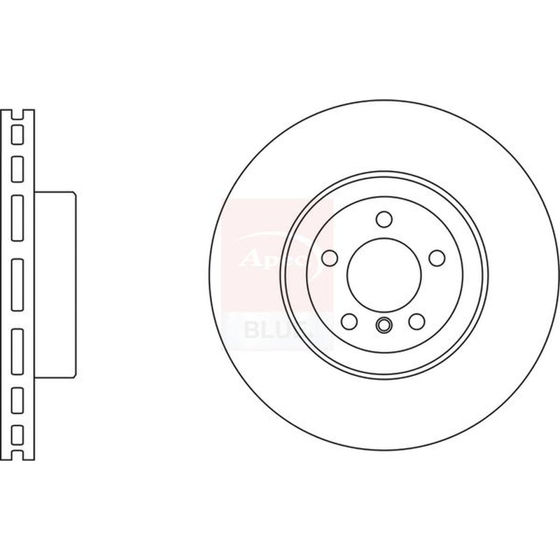 Apec 2 x Vented Rear Brake Discs SDK6998