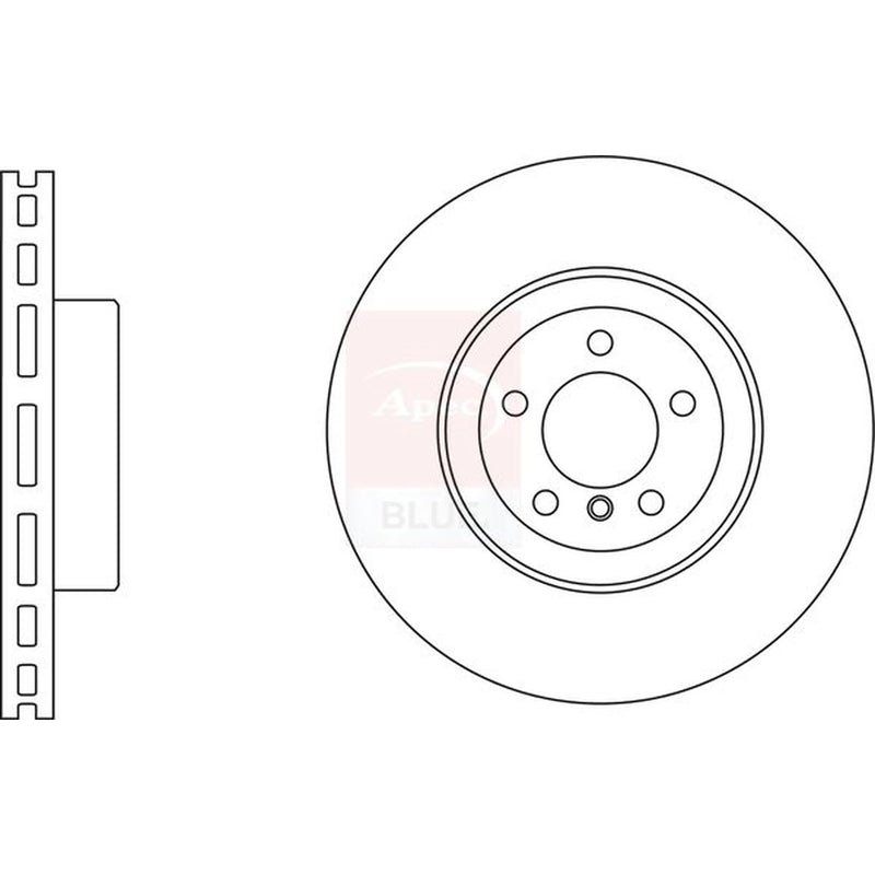 Apec 2 x Vented Rear Brake Discs SDK6998