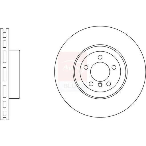 Apec 2 x Vented Rear Brake Discs SDK6998