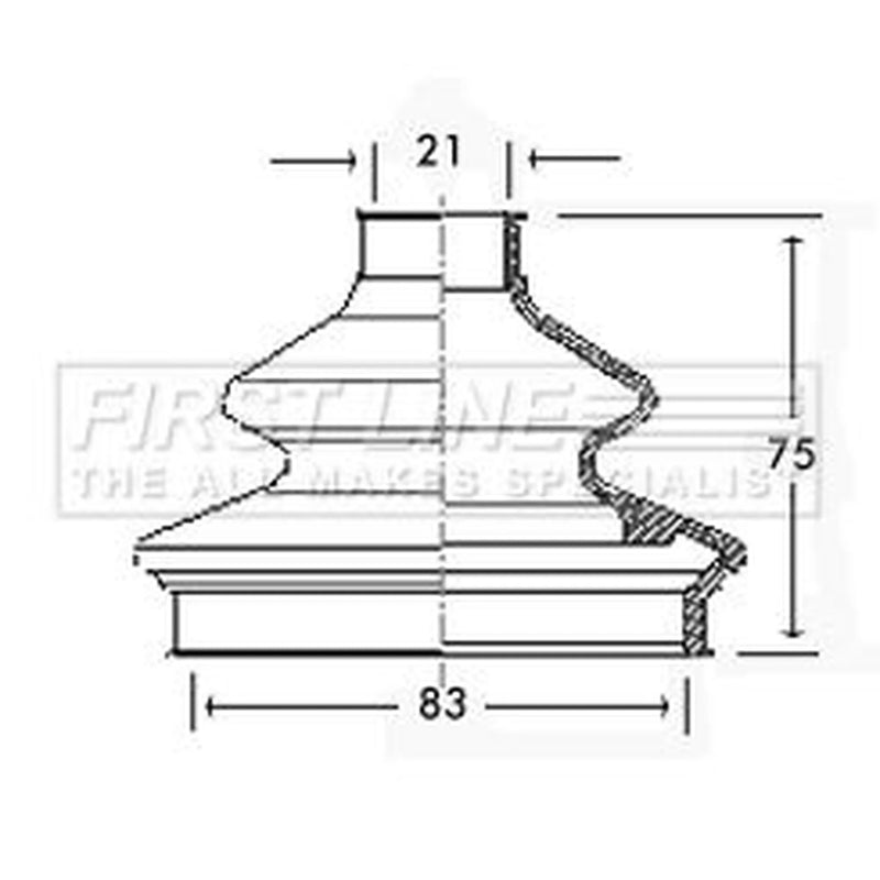 First Line Drive Shaft Bellow Kit Front Left FCB2333
