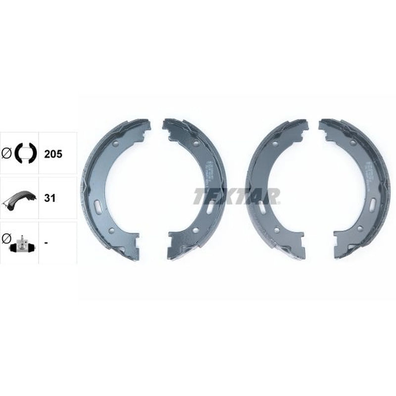 Textar Parking Brake Shoe Set 91073300