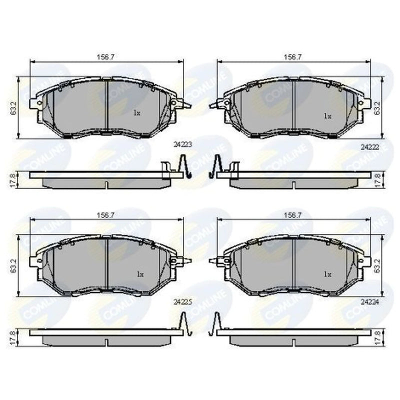 Comline 4 x Front Brake Pad Set CBP31762