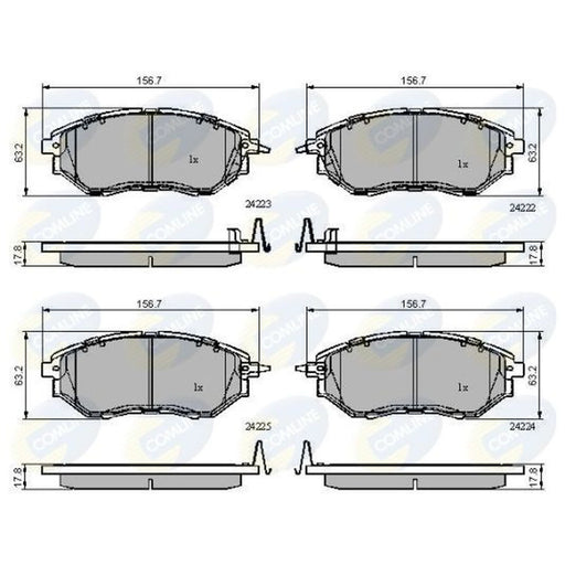 Comline 4 x Front Brake Pad Set CBP31762