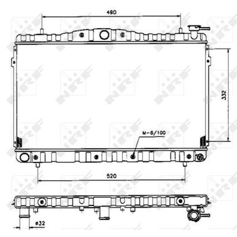 NRF Engine Radiator 53504