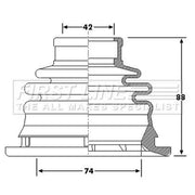 First Line Drive Shaft Bellow Kit Front Left FCB6197