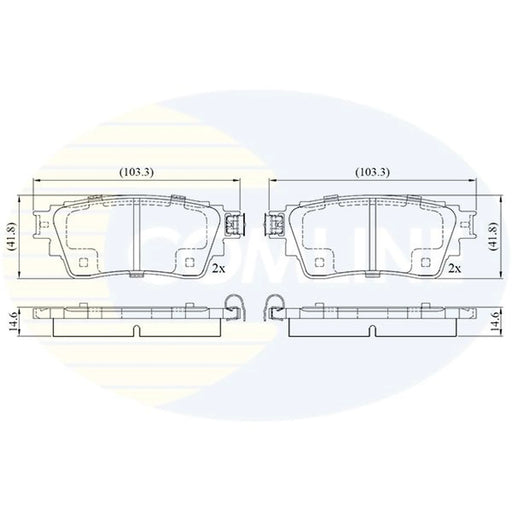 Comline 4 x Rear Brake Pad Set CBP02487