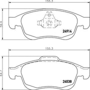 Mintex Front Brake Pad Set MDB3043