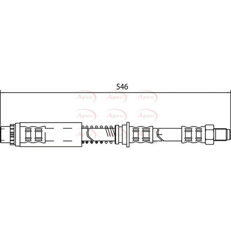 Apec Brake Hydraulic Hose Line Front HOS4047