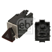 Febi Hazard Warning Light Switch 4 Connectors Plastic 38646