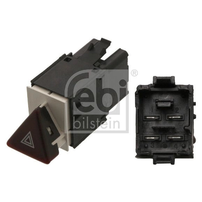Febi Hazard Warning Light Switch 4 Connectors Plastic 38646