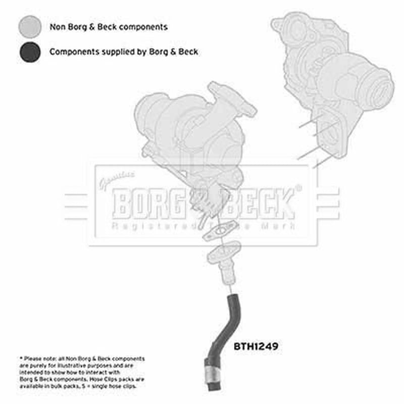 Borg & Beck Intercooler Turbo Charge Air Hose BTH1249