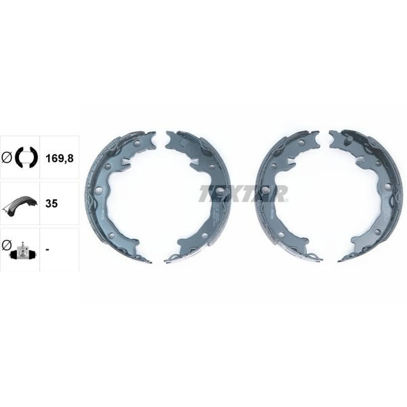 Textar Parking Brake Shoe Set 91080500