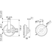 Hella Car Horn Signal Unit 3AM 922 000-971