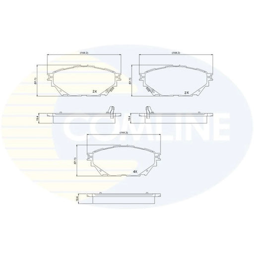 Comline 8 x Front Brake Pad Set CBP34013