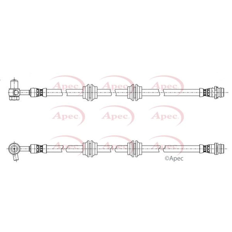 Apec Brake Hydraulic Hose Line Rear Left HOS4504