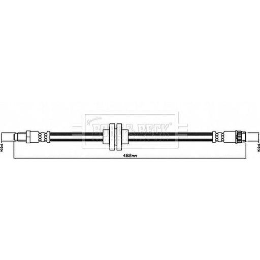 Borg & Beck Brake Hydraulic Hose Line Front Left BBH8538