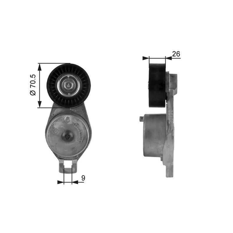 Gates Auxiliary Belt Tensioner T38185