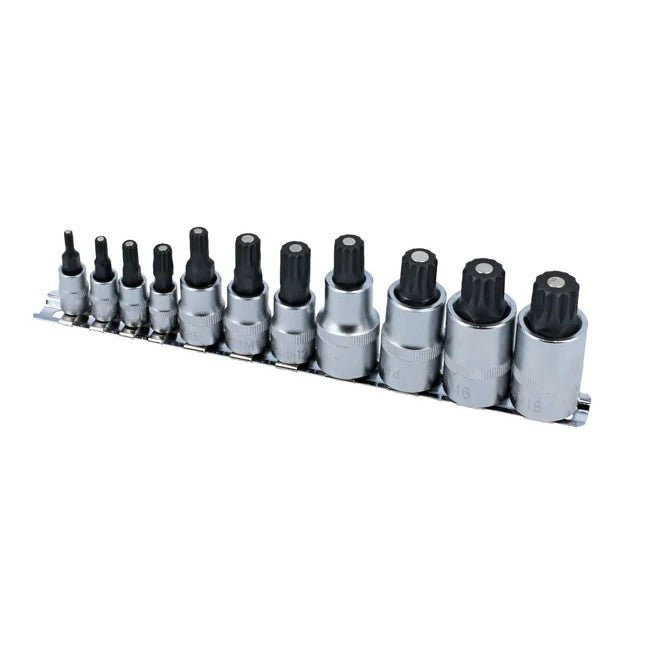 Laser Tools Magnetic Spline Bit Set 11pc - PL