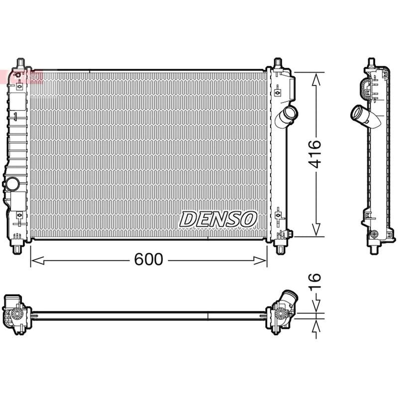 Denso Engine Radiator DRM15015