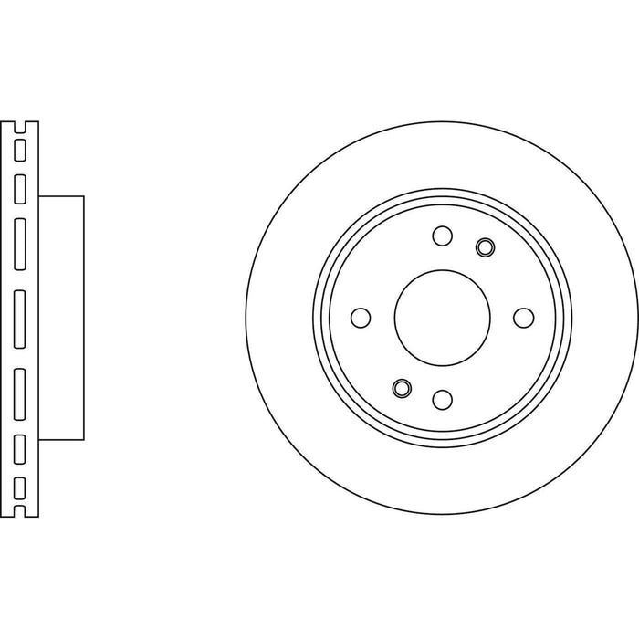 Apec Brake Disc Front Fits Citroen C-Zero Peugeot Ion Apec  - Town Parts