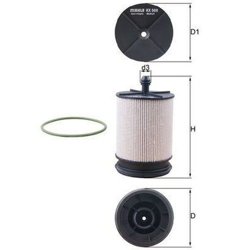 Mahle Fuel Filter Element KX 569D